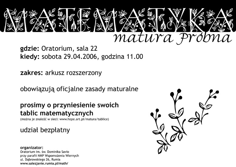 plakat maturalny